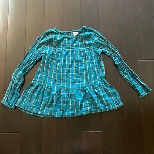 Girls Cat & Jack Turquoise and Cooper Lined Top, XL/14-16